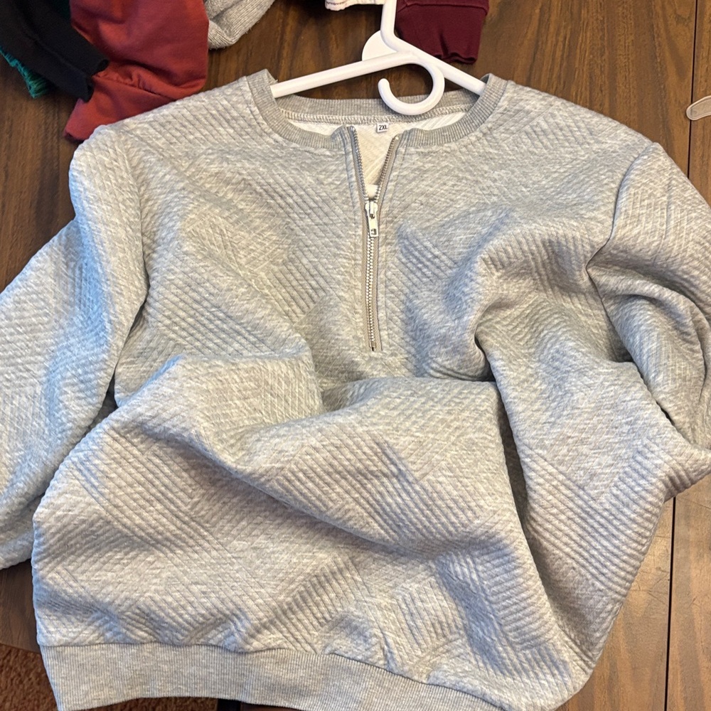 Womens new XL (fits like L) zip up type crew neck leisure or dress it up BUNDLE